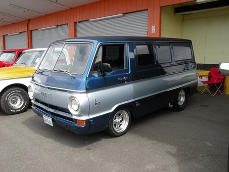 blue silver van